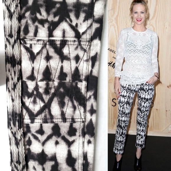 ISABEL Marant x H&M Skinny Moto Jeans Tie Dye NWOT - Picture 8 of 11